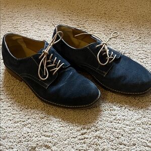 Classic Blue Leather Men's Shoes
